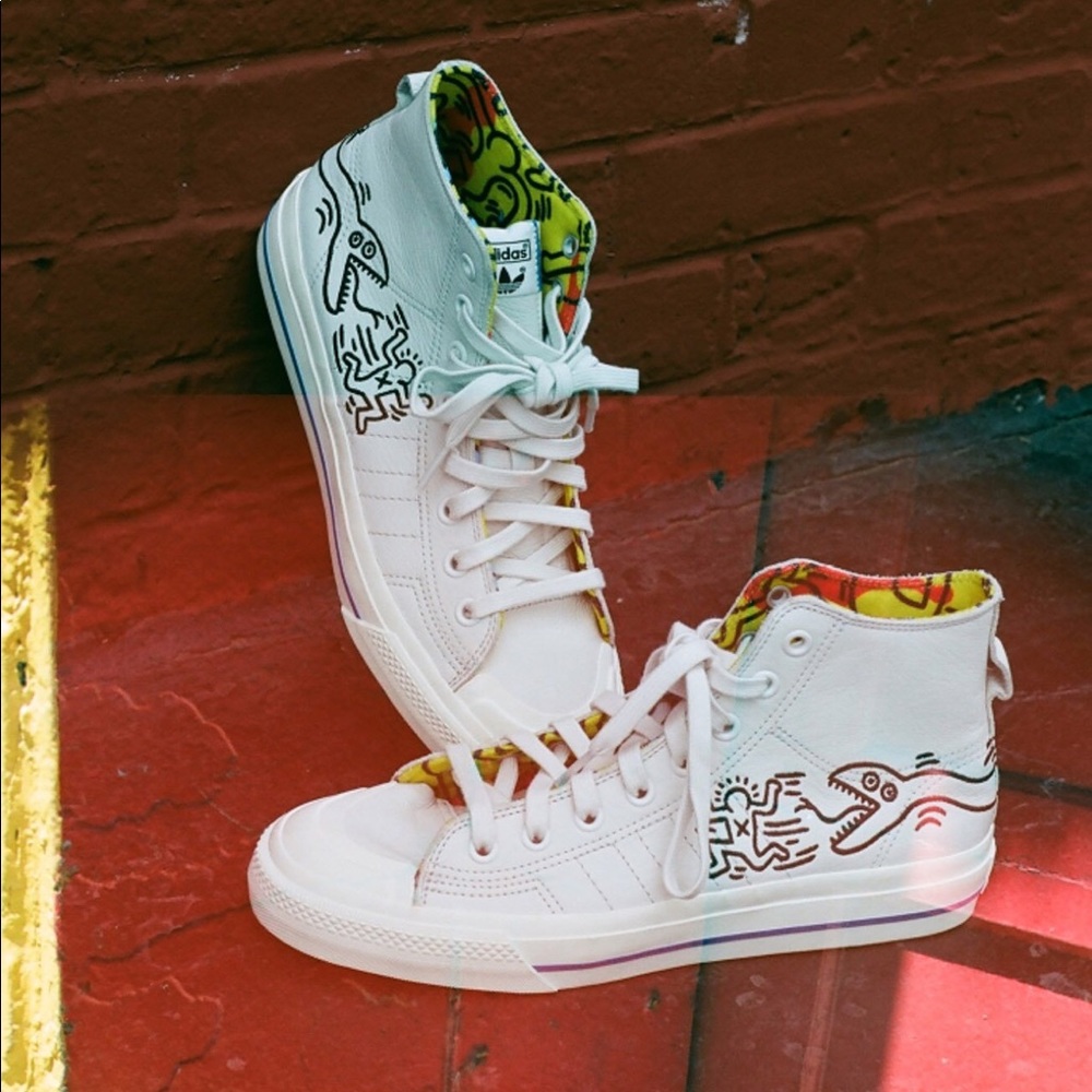 AUTHENTIC NIZZA HI RF KEITH HARING  SNEAKERS *NIB* - Picture 6 of 8